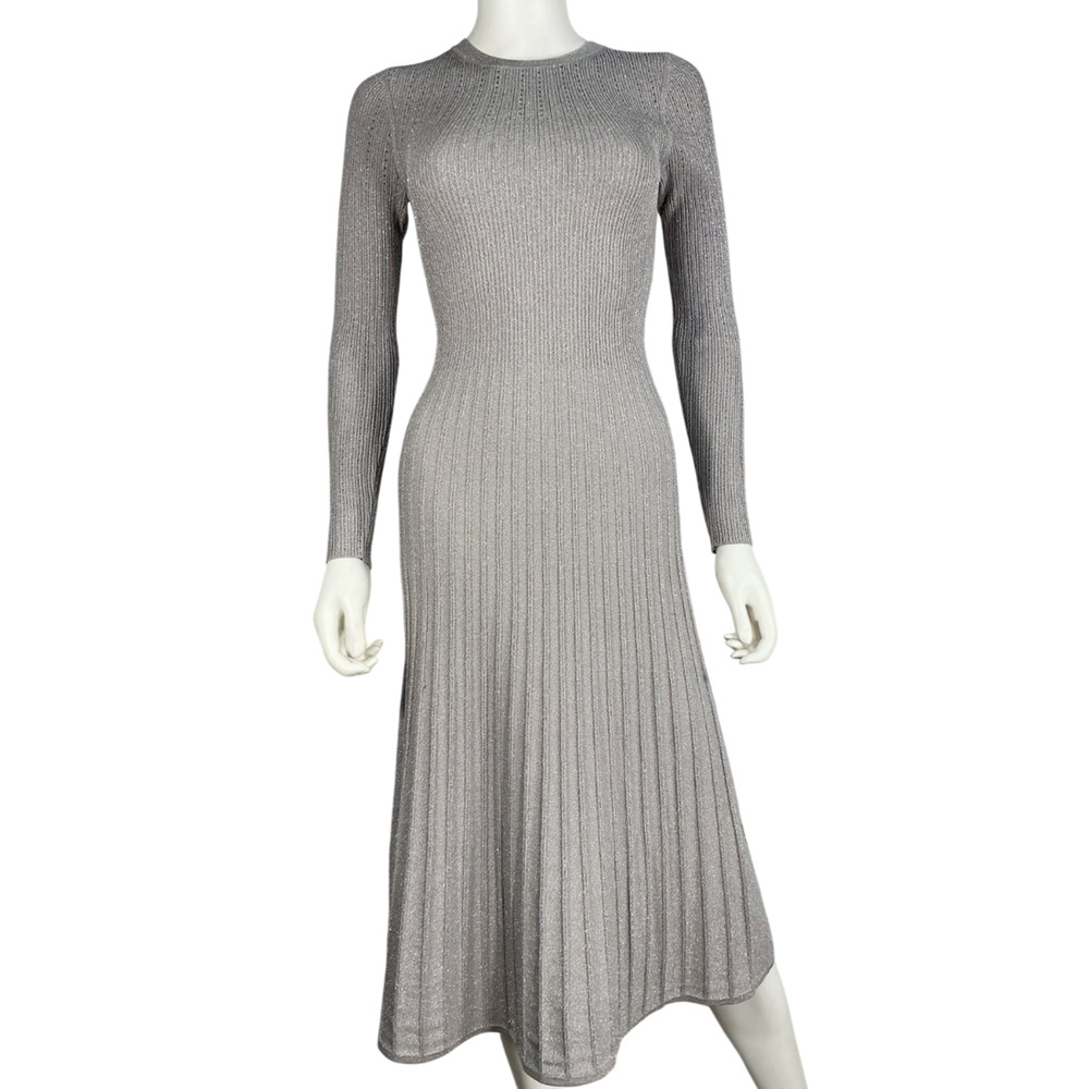 Veronica Beard Ribbed Heather Grey Nami Sweater Dress Size XS - Picture 2 of 4